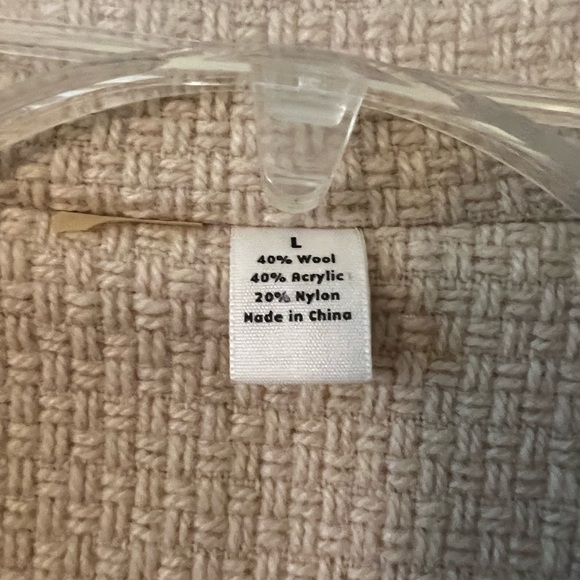 Excellent Condition Womens BP Woven Peacoat size Large colors light cream&tan - Picture 7 of 13